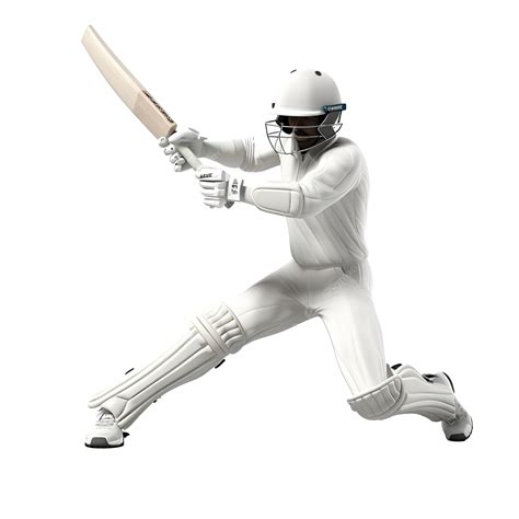 3d Render Of Cricket Batsman Player In Winning Pose Against Background