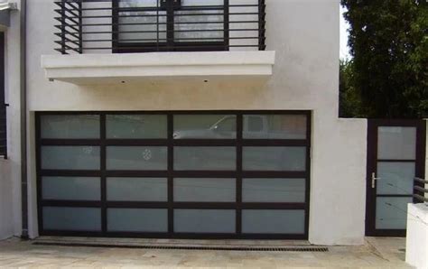 Garage Door 18 X 8 Matte Black Frosted Glass Nickkys Garage Doors