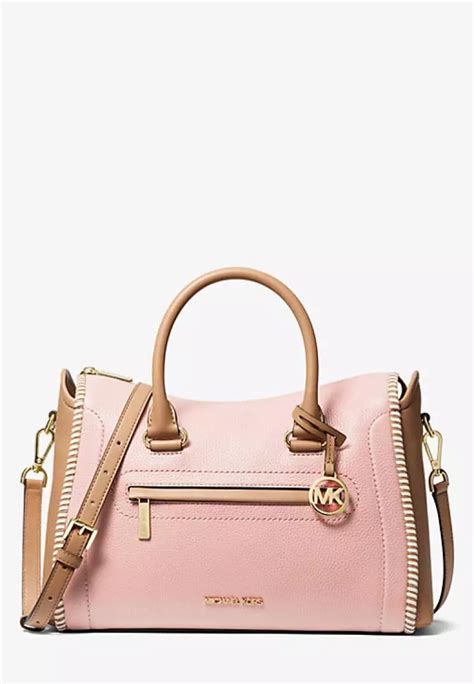 Jual Michael Kors Michael Kors Carine Large Two Tone Leather Satchel