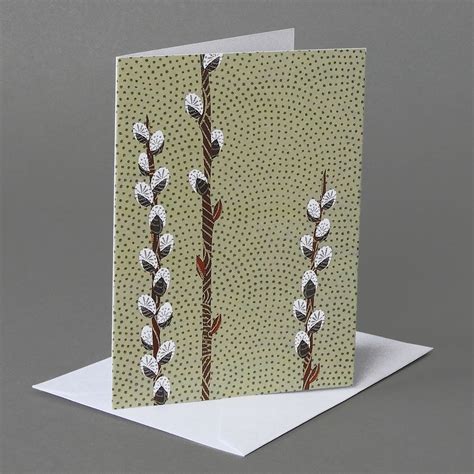 Pussy Willow A Nature Inspired Blank Notecard Origami Paper Etsy