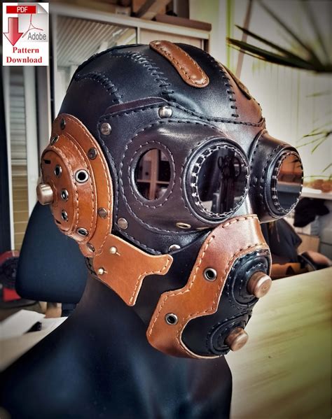 Pattern Pdf Leather Steampunkdieselpunk Mask By Levit Etsy