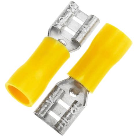 Terminal Faston Female 6 3 Mm Yellow Pack Of 100 Units Cablematic