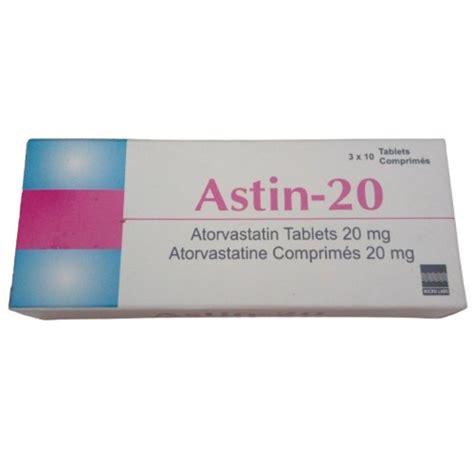 Astin 20 Tablets Atorvastatin 20mg Tablets 30 Tablets Asset Pharmacy