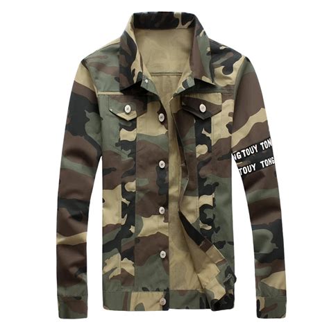 Yuwaijiaren Army Camouflage Jackets Men Casual Fashion Tactical