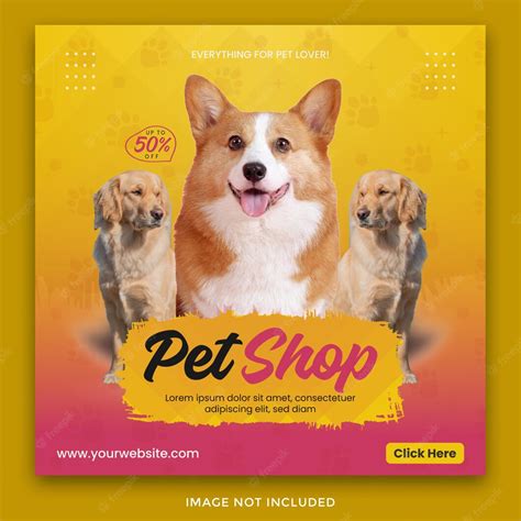 Premium Vector Pet Shop Banner For Social Media Post And Story Template