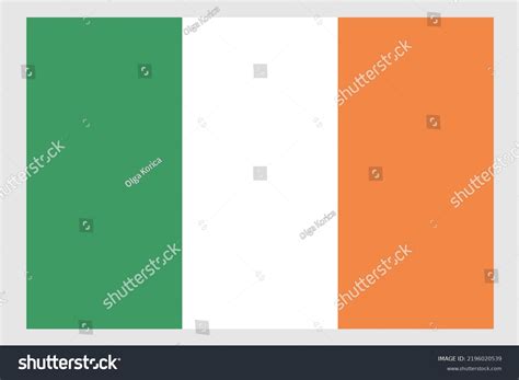 National Flag Ireland Vector Illustration Irish Stock Vector Royalty