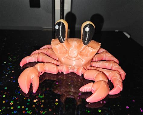 Ghost Sand Crab D Printed Articulated Fidget Sensory Desk Toy Etsy