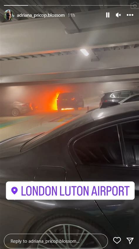 Is this the car that started the London Luton car park fire? Moment ...