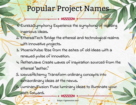 Project Name Generator 200 Project Name Ideas