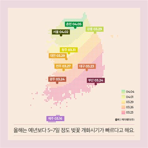 벚꽃여지도 전국 2022 벚꽃 개화시기 안내