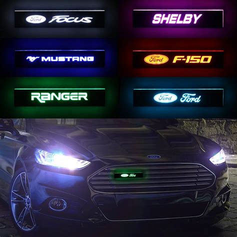 Illuminated Ford LOGO Sticker Vehicle Emblem Decal Grill Light