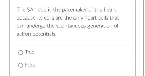 Solved The SA node is the pacemaker of the heart because its | Chegg.com