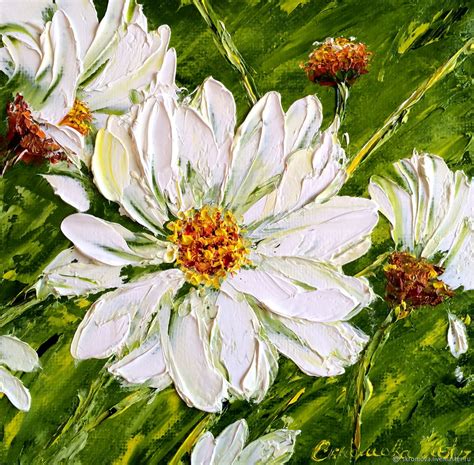 Daisy Oil Painting at PaintingValley.com | Explore collection of Daisy ...