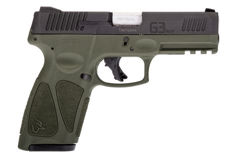 Shop Taurus G3 9mm Striker Fired Pistol With OD Green Frame For Sale