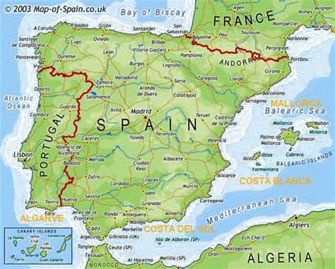 Map Of Spain Costa Del Sol