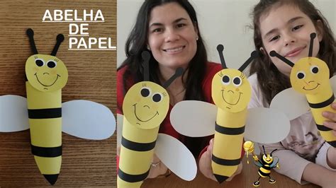 Como Fazer Uma ABELHA De Rolo De PAPEL YouTube