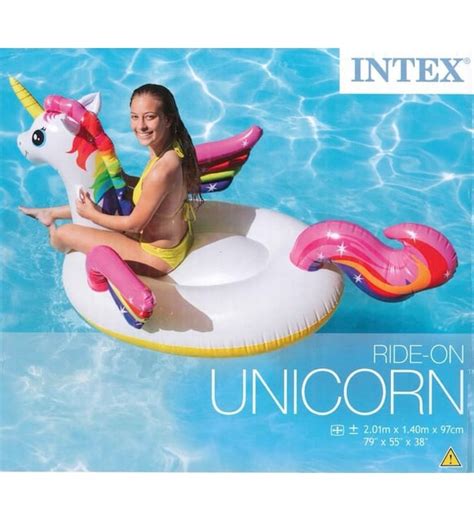 Ntex Beyaz Unicorn Binici Tek Boynuzlu At Tutma L Ada Havuz Deniz