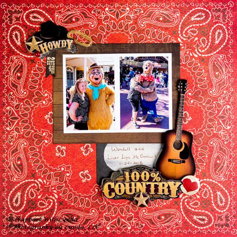 Disney Country Bears Scrapbook Layout Project Idea Scrapbook