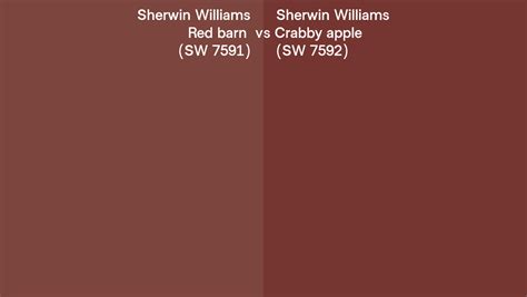 Sherwin Williams Red Barn Vs Crabby Apple Side By Side Comparison