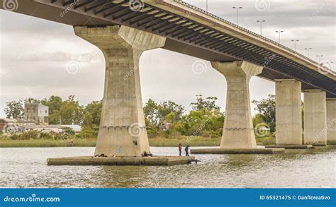 Bridge Over Santa Lucia River In Montevideo Uruguay Stock Photo - Image ...