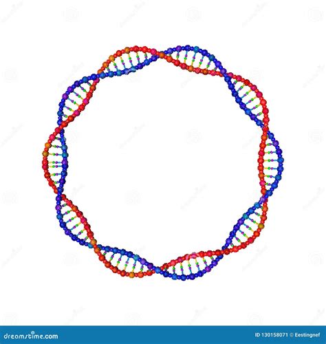 Filamento De La DNA En La Forma De Círculo Ilustración Del Vector