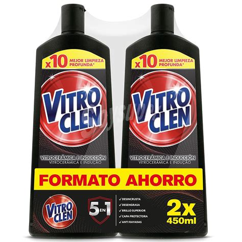 Vitro Clen Limpiador de vitrocerámica en crema 5en1 Vitroclen Pack de 2