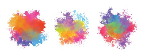 abstract watercolor paint splatter background in set of three 46805291 ...