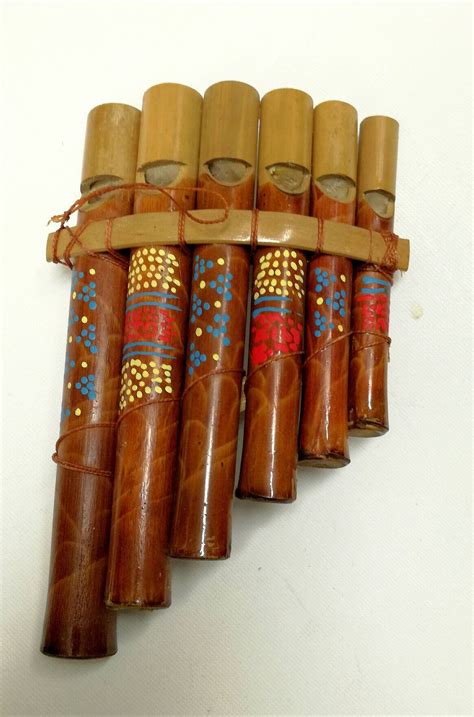 Bamboo Pan Flute Musical Wind Instruments Pipes Sound Etsy