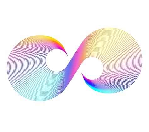 Elementos De Diseño Espectro De Color De Signo De Infinito Gradiente De