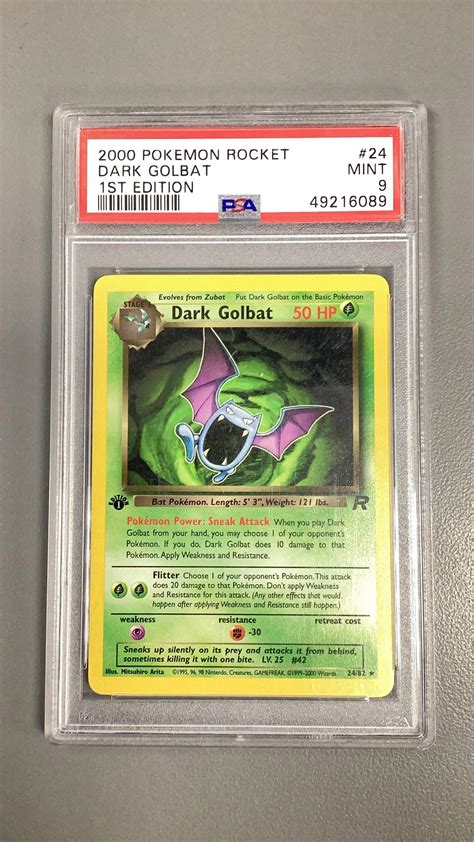 2000 Pokemon Rocket 24 Dark Golbat 1st Edition PSA 9 GameStop