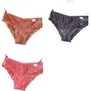 NOGRAX Intimo Femminile 3 Pezzi Set Lingerie Donna Mutandine Di Pizzo Intimo Femminile Mutande