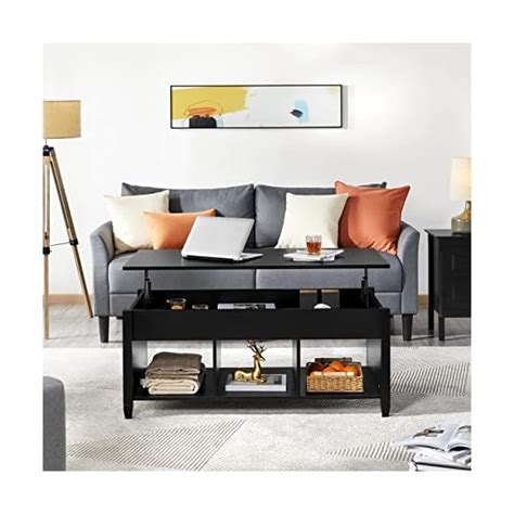 Yaheetech Black Coffee Table 475in Lift Top Coffee Table Lift Up