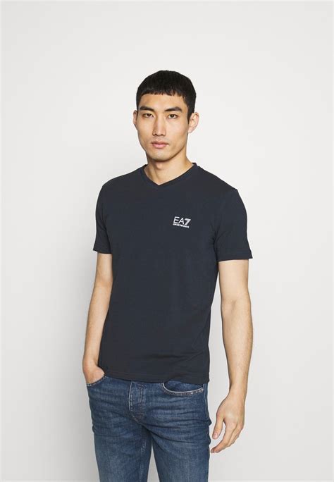 Ea7 Emporio Armani T Shirt Basic Blu Notte Dunkelblau Zalando At