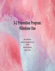 Prevention Program Pptx Prevention Program Milestone One