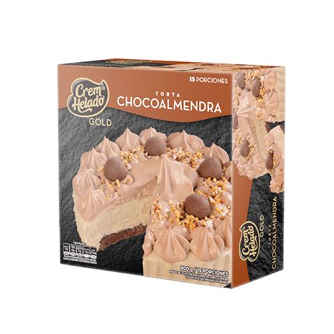 Torta Helado Crem Helado Gold Choco Almendra 900g Metro