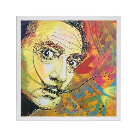 Quadro Salvador Dalí Arte Pop N 2 Tela Canvas 30x30cm Luxo