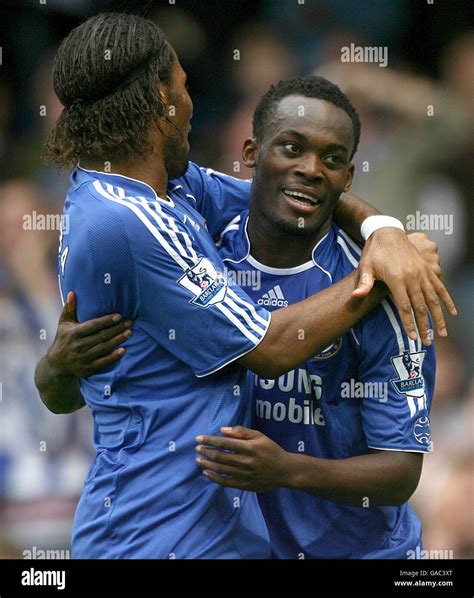 Chelseas Michael Essien Celebrates Scoring The Games Opening Goal Hi