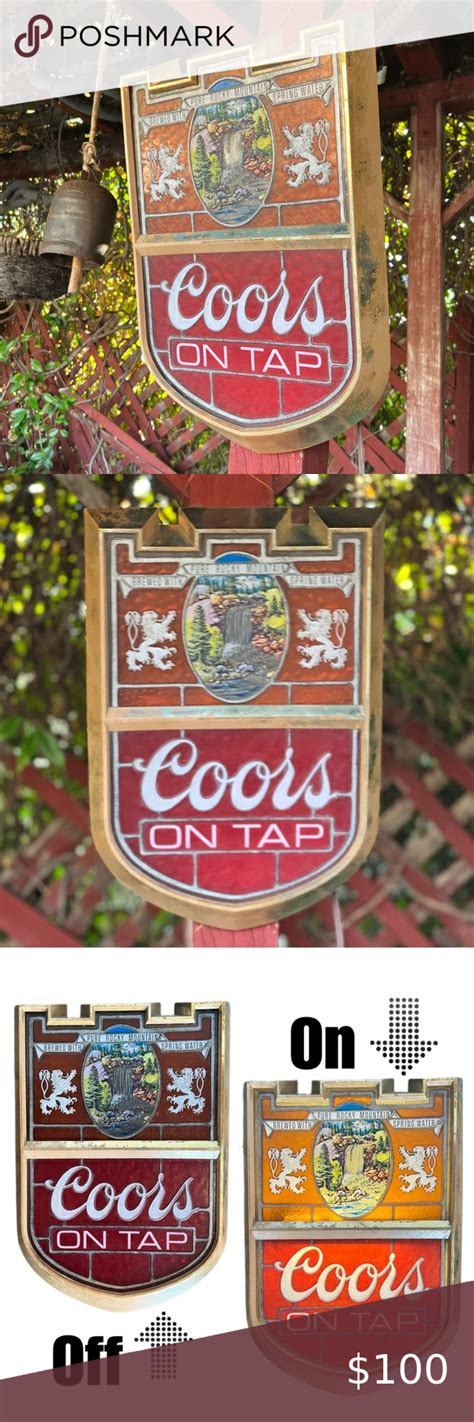 VINTAGE Coors Light plastic Shield Lighted Beer Sign Beer sign|tavern ...