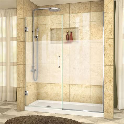 Dreamline Unidoor Plus 55 1 2 To 56 Inch X 72 Inch Semi Frameless