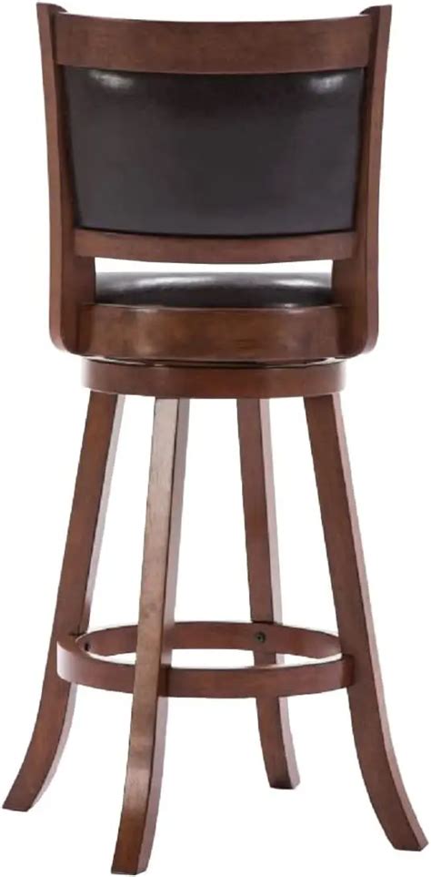 Ball Cast Swivel Pub Height Barstool 29 Inch Seat Height Cherry