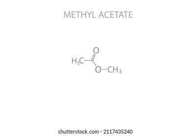 Methyl Acetate Chemical Molecular Skeletal Formula Stock Vector