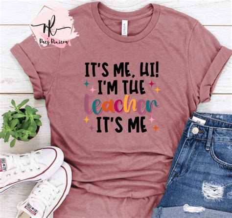 Its Me Hi Im The Teacher Its Me Teacher Png Download Sublimation Etsy