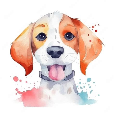 Premium Photo | Watercolor drawing of a dog breed. watercolor ...