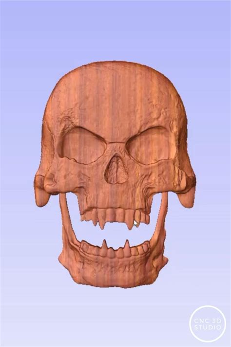 Skull Stl Skull D Model Skull Cnc File Skull Cnc Router Skull Stl