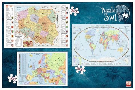 Trefl Puzzle W Mapa Polski Europy Wiata Oficjalne