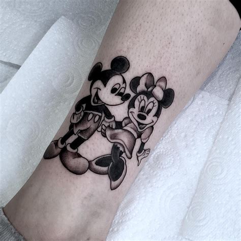 Mickey Mouse And Minnie Mouse Tattoo