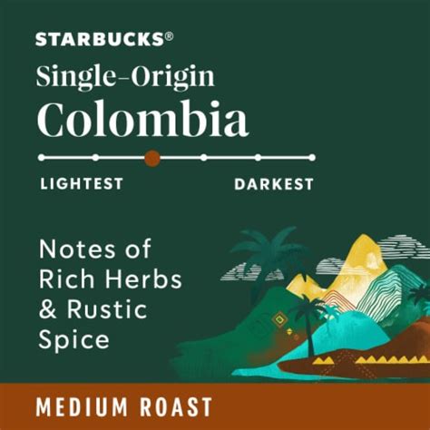 Starbucks Colombia Medium Roast Ground Coffee, 12 oz - Kroger