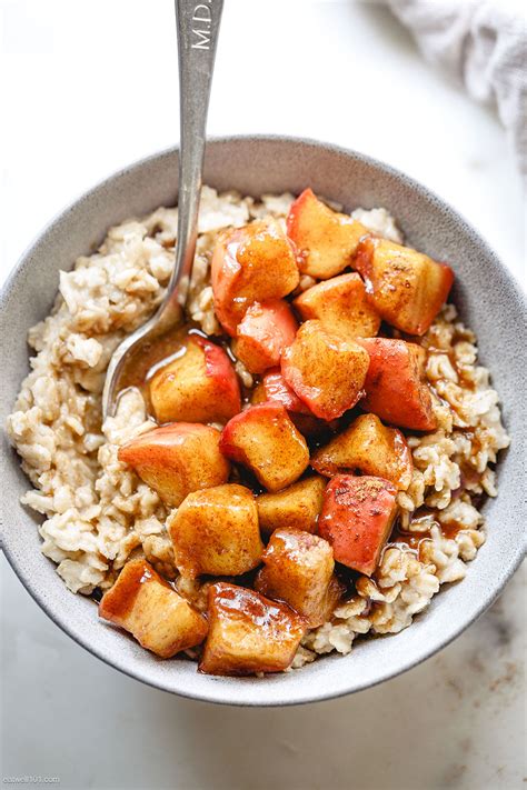 Cinnamon Apple Oatmeal Recipe Apple Stovetop Oatmeal Recipe — Eatwell101