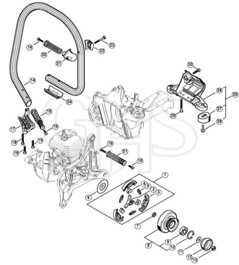 Genuine Stihl Ts440 C Clutch Handlebar Ghs