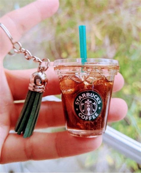 Starbucks Shaker Liquid Keychain Starbucks Inspired Tumbler Etsy